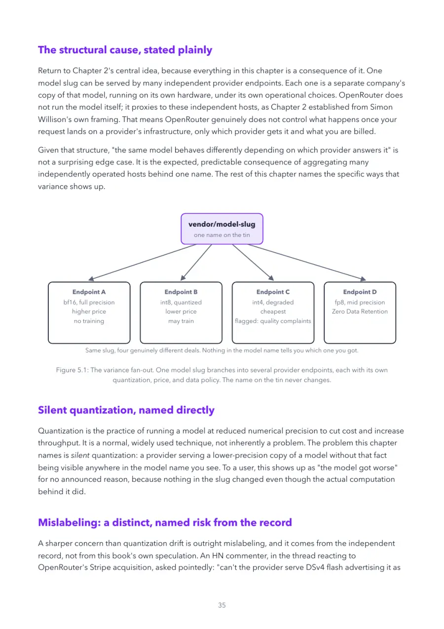 OpenRouter Made Crystal Clear, page 35: the variance fan-out